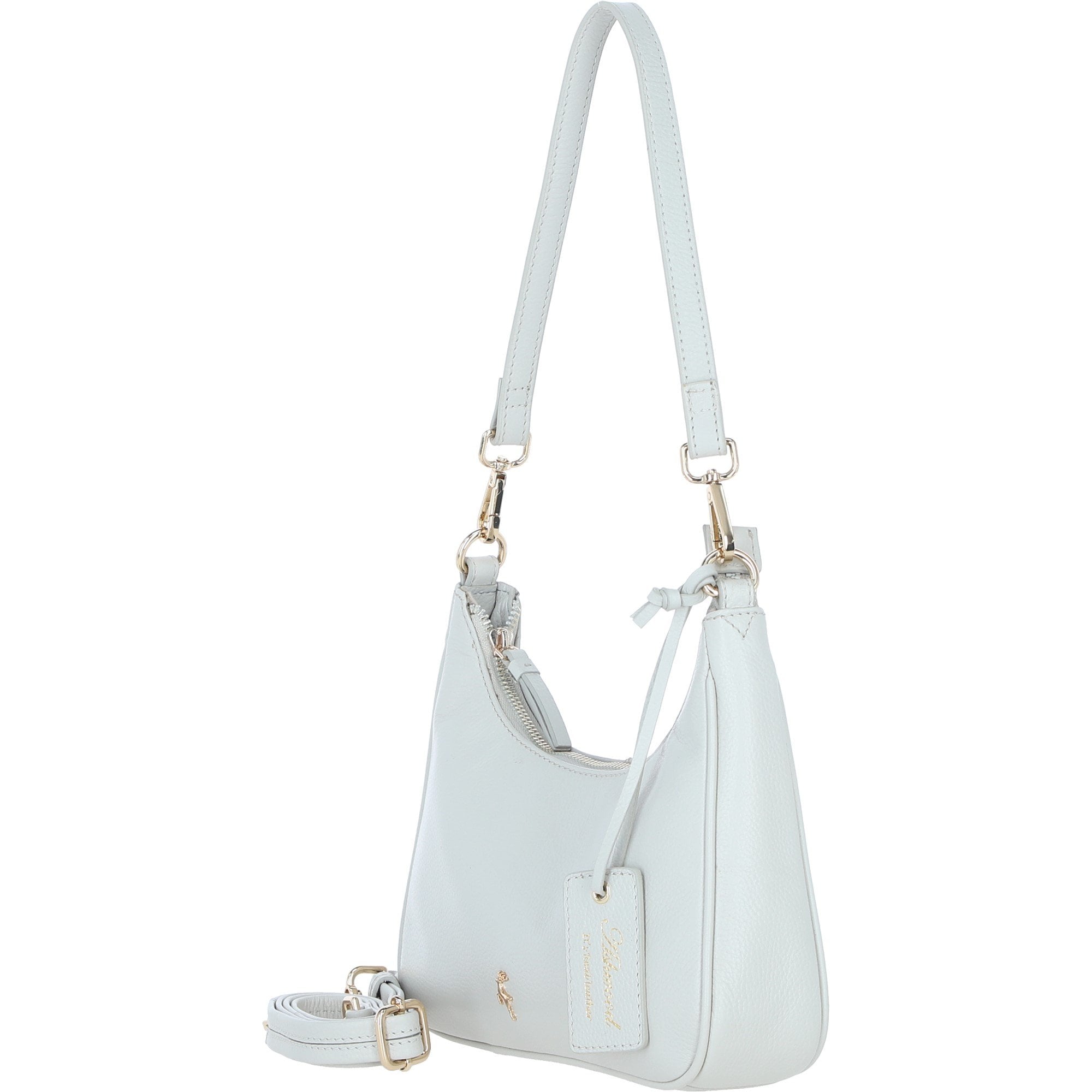 Ashwood Leather Ladies Shoulder X Crossbody Bag Ice Grey: 64397