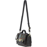 Ashwood Leather & Harris Tweed® Cloth Small Satchel Bag with Twist Lock Brown/Mcload: TW-33-01-BM