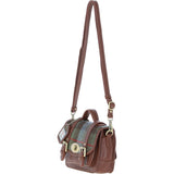 Ashwood Leather & Harris Tweed® Cloth Small Satchel Bag with Twist Lock Tan/Mcload: TW-33-02-TM