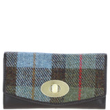 Exquisite Ashwood Leather & Harris Tweed® Cloth Twist-Lock Purse Brown/Mcload: TW-11-01-BM
