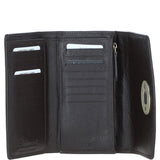 Exquisite Ashwood Leather & Harris Tweed® Cloth Twist-Lock Purse Brown/Mcload: TW-11-01-BM