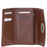 Exquisite Ashwood Leather & Harris Tweed® Cloth Twist-Lock Purse Tann/Mcload: TW-11-02-TM