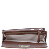 Exquisite Ashwood Leather & Harris Tweed® Cloth Twist-Lock Purse Tann/Mcload: TW-11-02-TM