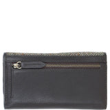 Exquisite Ashwood Leather & Harris Tweed® Cloth Twist-Lock Purse Brown/Green: TW-11-09-BG