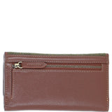 Exquisite Ashwood Leather & Tweed Twist-Lock Purse Tan/Green Check: TW-11-10-TGNH
