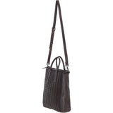 Stylish Ashwood Leather Shopper Bag with Crossbody Strap Brown: GV-64037
