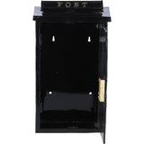 Cast Iron Replica Royal Mail ER Wall Mailbox Black: DI-5558-BG