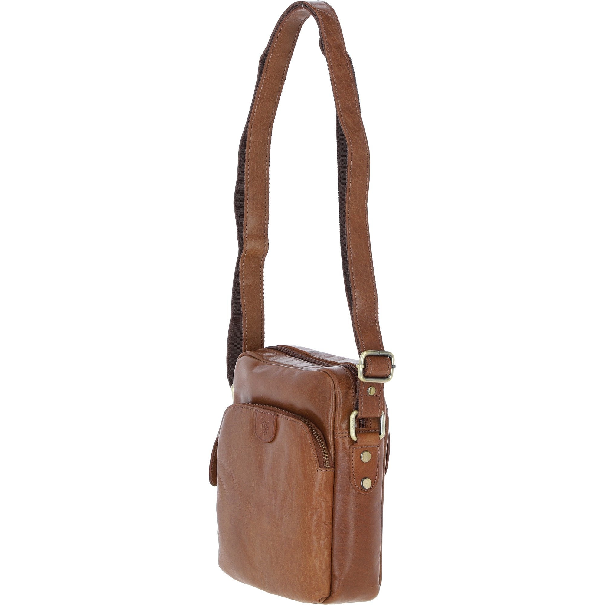 Mens Elegant Ashwood Leather Messenger Bag Honey: T-79