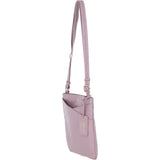 Ashwood Curve  Zip Top Leather Cross Body Bag Wood Rose: 64640/curve