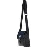 Ashwood Leather & Harris Tweed® Cloth Bodybag Black/Watch: TW-41-03-BW