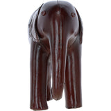 Handcrafted Leather Elephant Decorative Ornament Chestnut: LF-176