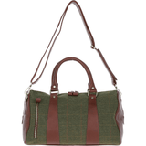 Ashwood Leather & Tweed Doctor Holdall Tan/Green Check: TW-46-10-TGNH