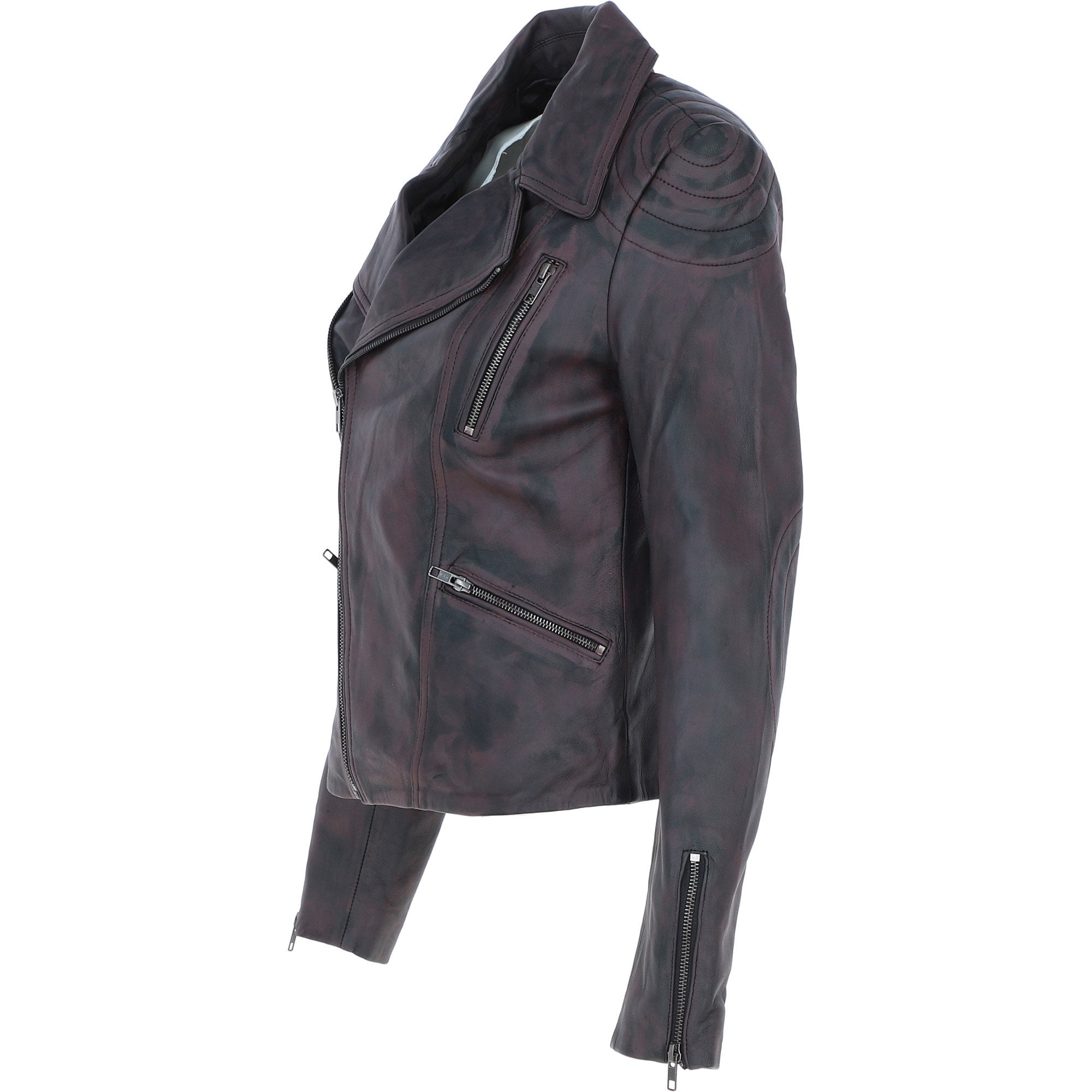 Ashwood Leather Biker Jacket Black Antique: AWL-622