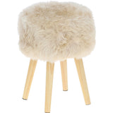 New Zealand Sheepskin Stool Lenen: SHORT SHEEPSKIN STOOL