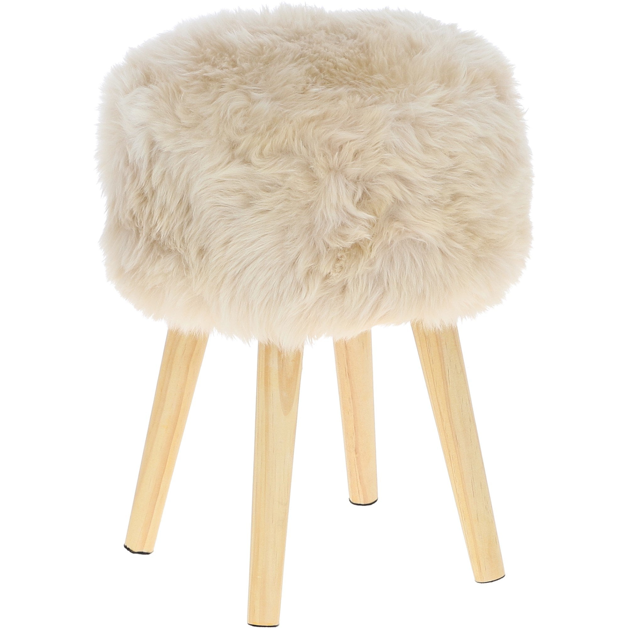 New Zealand Sheepskin Stool Lenen: SHORT SHEEPSKIN STOOL