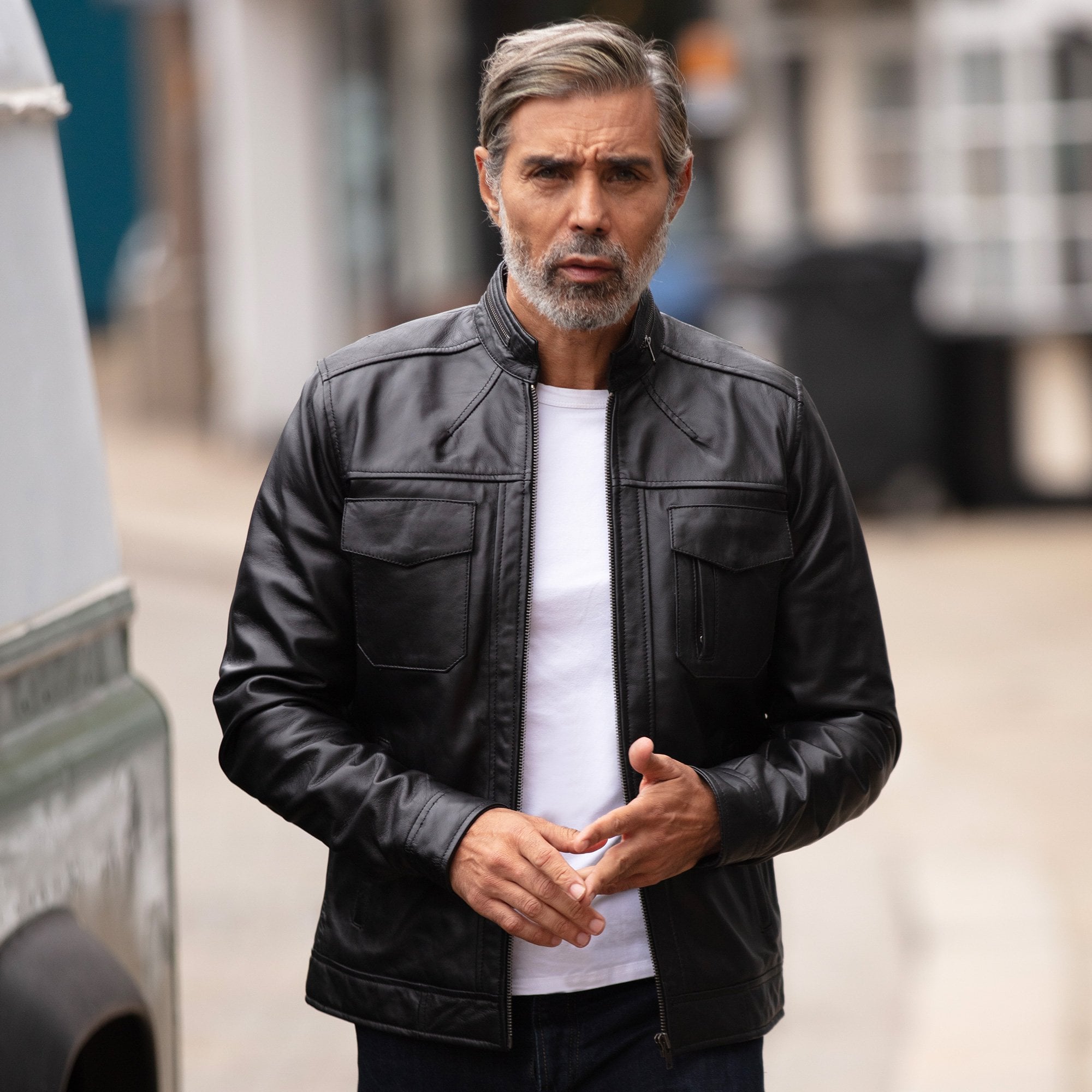 Leather Jacket Black: 1895