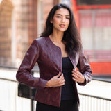 Ashwood Leather Jacket Burgandy: AWL-281