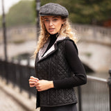 Fitted Leather Gilet With Faux Fur Collar Black/snu: IT GILLET