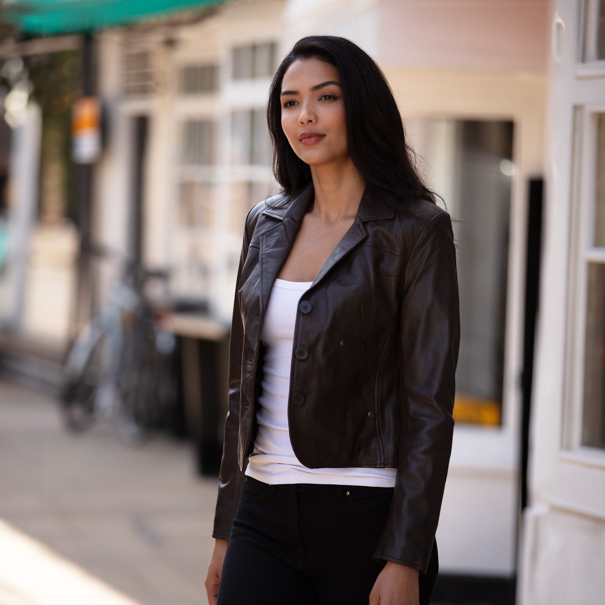 Ashwood Leather Short Blazer Jacket Navada : Awl 1676