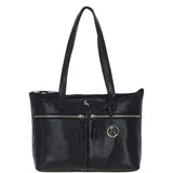 Ashwood Sleek Leather Tote Bag Black: Amelia