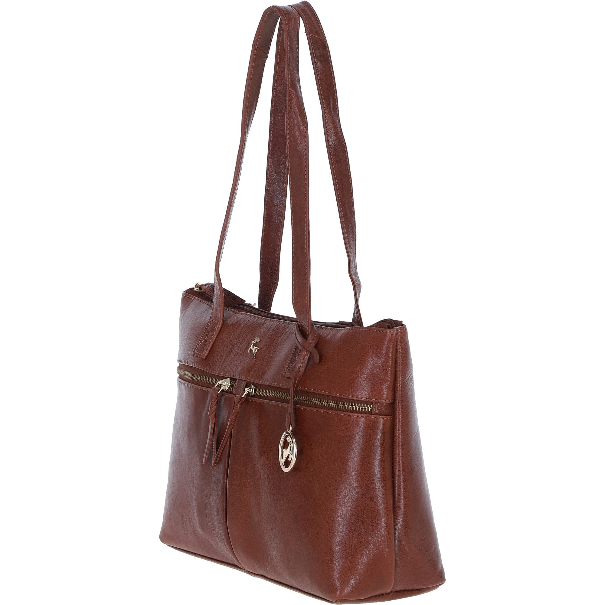 Ashwood Sleek Leather Tote Bag Cognac: Amelia