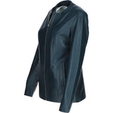 Ladies Ashwood Leather Casual Jacket Navy: AWL-881