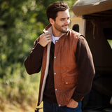 Ashwood Men's Leather Waistcoat Tan Snuff: LUCK