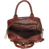 Compact Leather Backpack with Front Zip Pockets Bridge: TL-006