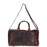 Leather Holdall with Spacious Interior Cognac: FE-25