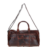 Leather Holdall with Spacious Interior Cognac: FE-25