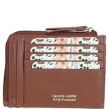 Ashwood Leather RFID Protected Purse with Zip Pocket 2 Tone Tan: 31800