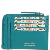 Ashwood Leather RFID Protected Purse with Zip Pocket Deep Lake: 31800
