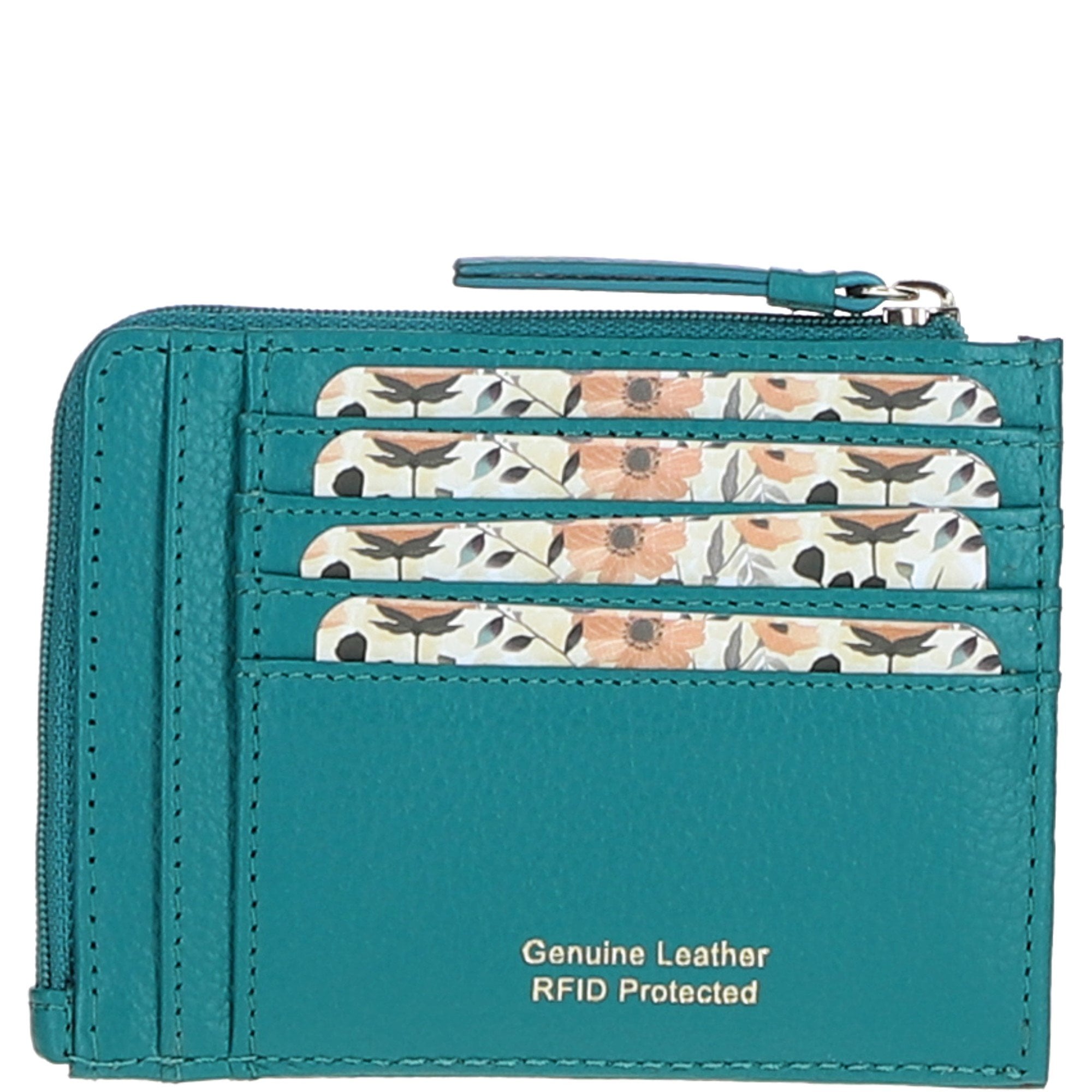 Ashwood Leather RFID Protected Purse with Zip Pocket Deep Lake: 31800