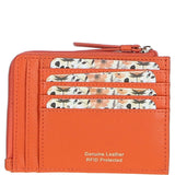 Ashwood Leather RFID Protected Purse with Zip Pocket Mandarin: 31800