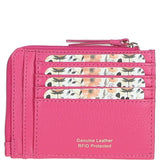 Ashwood Leather RFID Protected Purse with Zip Pocket Raspberry: 31800
