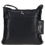 Stylish Ashwood Leather Crossbody Bag Black: Ava
