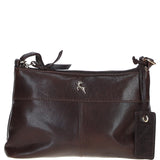 Elegant Leather Crossbody Bag Brown: Delilah