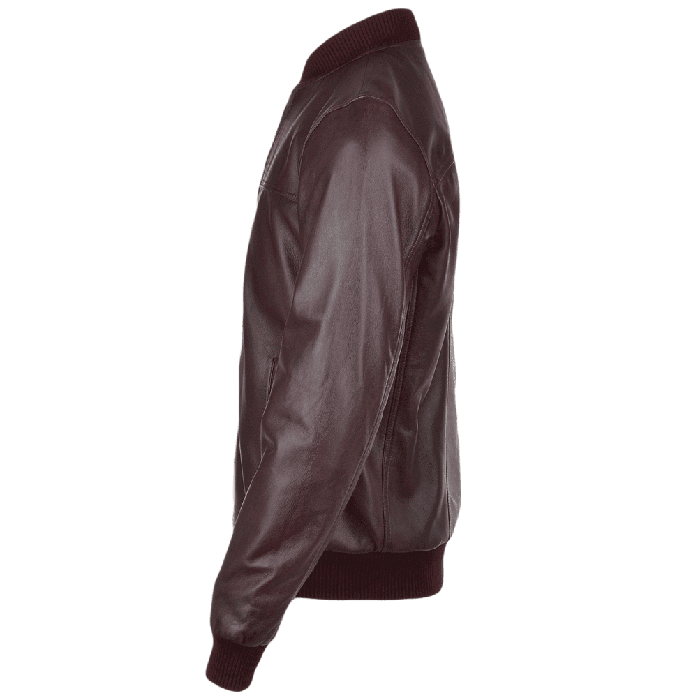 Leather Bomber Jacket Oxblood: FO WILLIE