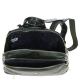 Croc Print Leather Backpack with Gold Hardware Green/Croc: 52235
