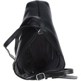 Elegant Leather Shoulder Bag Black: Dublin
