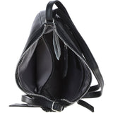 Elegant Leather Crossbody Bag Black: Galway