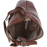 Practical Extending Pocket Leather Shoulder Bag Cognac: Donegal