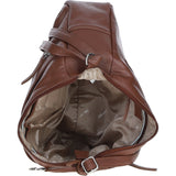 Leather Shoulder Bag with Zip & Magnetic Pocket Cognac: Meath