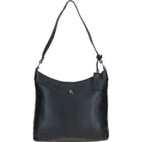 Chic Leather Shoulder Bag & Secure Zip Closure Black: Antrim
