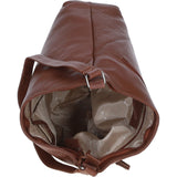 Chic Leather Shoulder Bag & Secure Zip Closure Cognac: Antrim