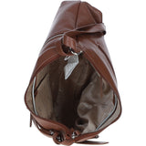 Sleek Luxe Leather Shoulder Bag Cognac: Mourne