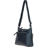 Ashwood Ladies Leather Shoulder Bag Navy: AJ2