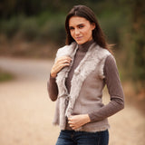 Reversible Toscana Suede Leather Gilet Topo: KB-42