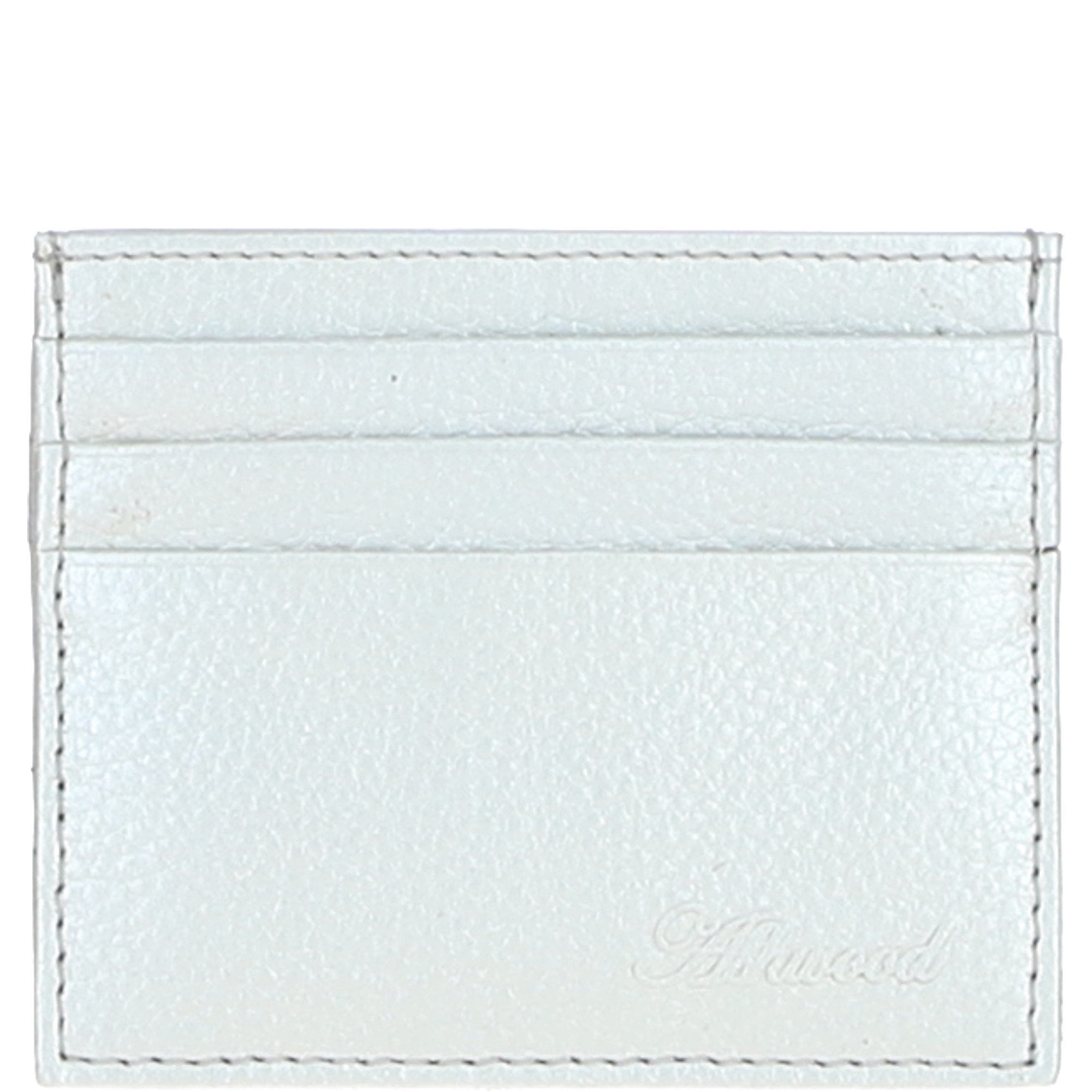 Leather Card Holder & Key Ring Gift Set Silver :slg-31342