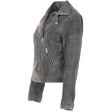 Exquisite Ashwood Leather Ladies Biker Jacket Antique: AWL-1881